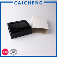 Boîte en carton magnétique logo personnalisé avec fenêtre / pochette en papier enveloppé